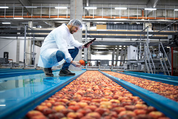 technologist-with-tablet-computer-standing-by-water-tank-conveyers-doing-quality-control-apple-fruit-production-food-processing-plant_308072-631