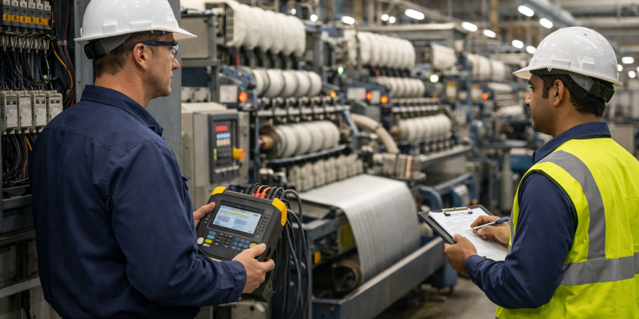 textile industry energy audit power factor improvement project